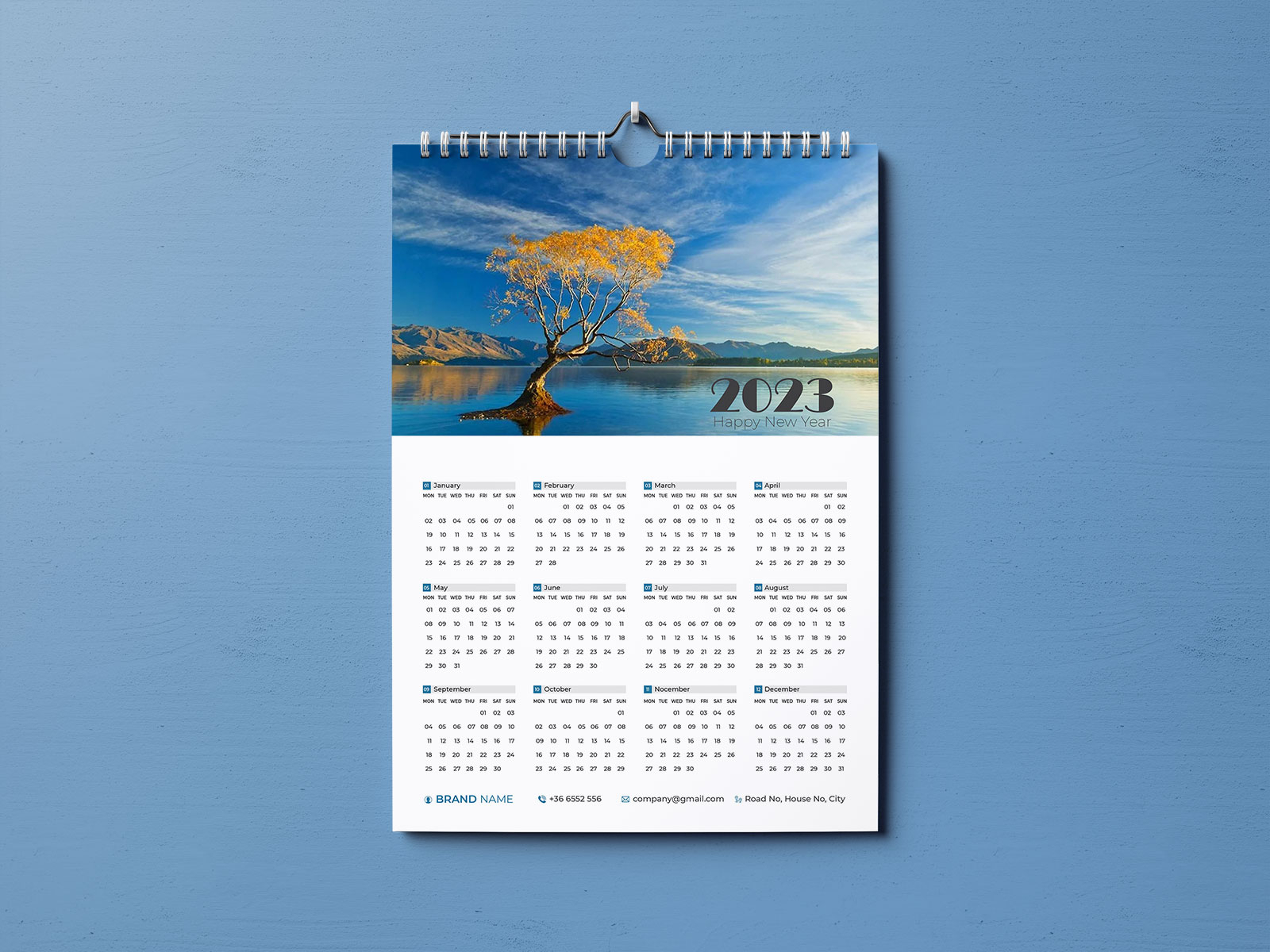 2023 Wall Calendar Design by Obydullah on Dribbble