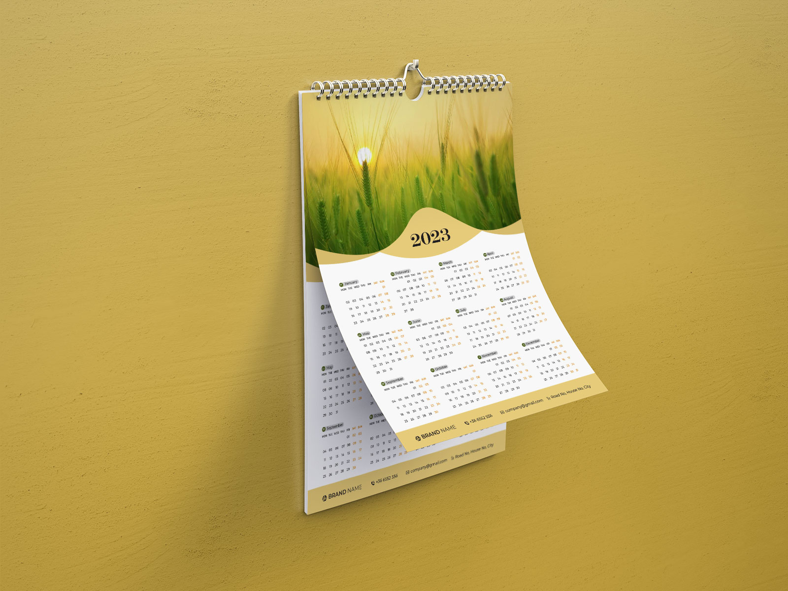 2023 Wall Calendar Design by Obydullah on Dribbble