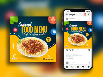 Special Fast Food Social Media Post Design