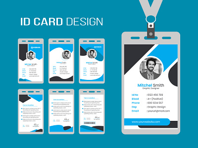 Office ID Card Design Template branding business card college id card design corporate id card design design graphic design graphicsobai id id card id card design id card design template id card template identity card logo office id card design popular print