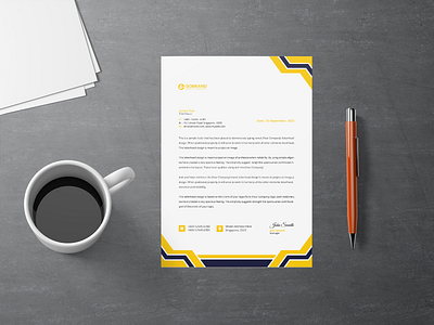 Modern Letterhead Template Design