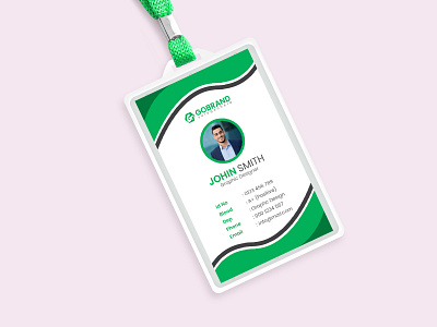 Office ID Card Design Template branding business card card card design college id card corporate id card design graphic design graphicsobai id id card id card design id card template identity card illustration logo office id card popular print