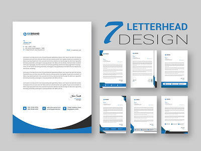 Letterhead Template Bundle Design branding business card company letterhead corporate letterhead design graphic design graphicsobai letter design letterhead letterhead bundle letterhead design letterhead mockup logo modern letterhead pad design popular print