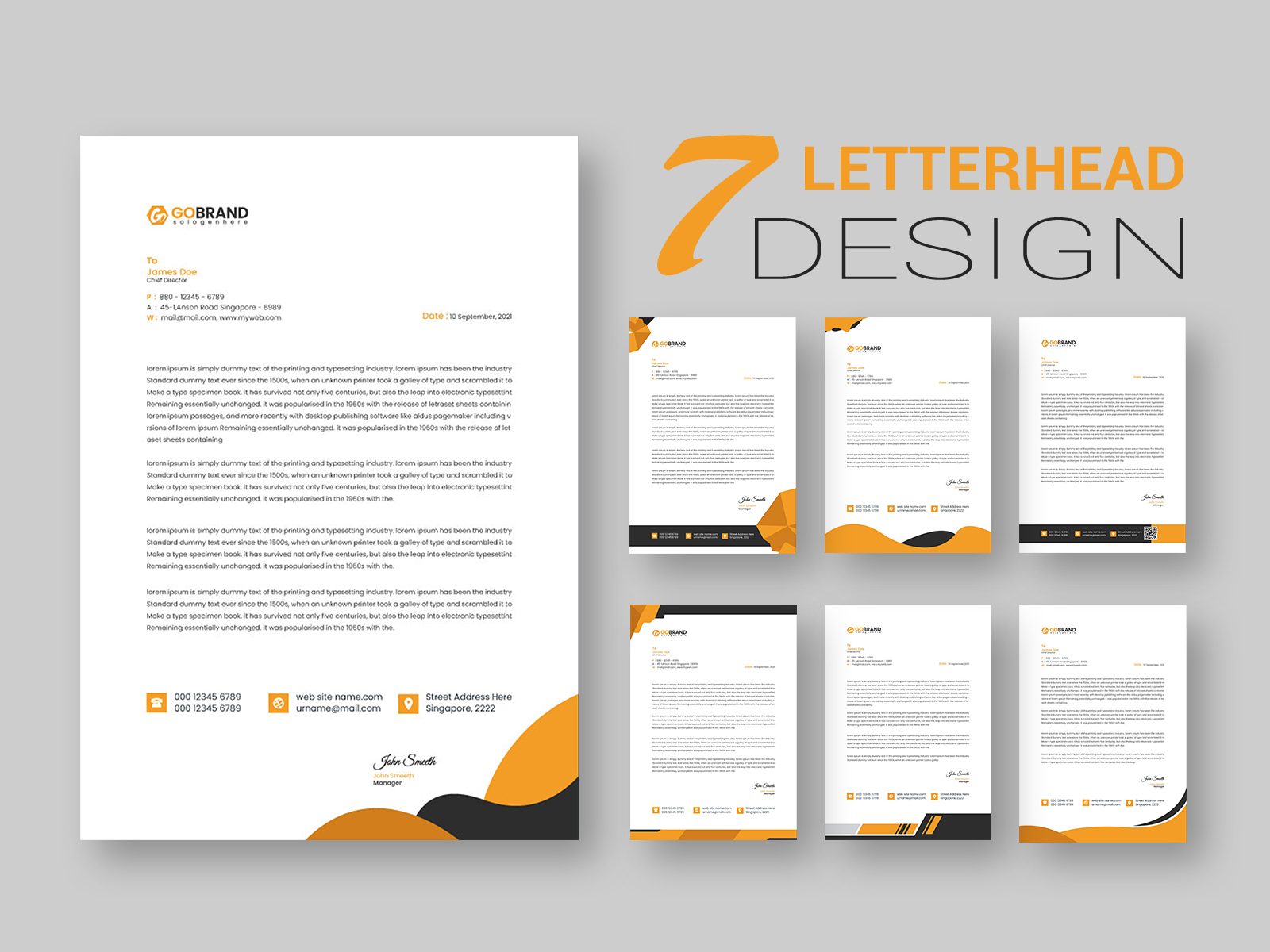 Letterhead Template Bundle Design by Obydullah on Dribbble