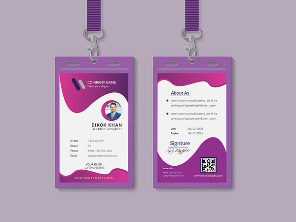 Company Id Card Design Designs, Themes, Templates And Downloadable 