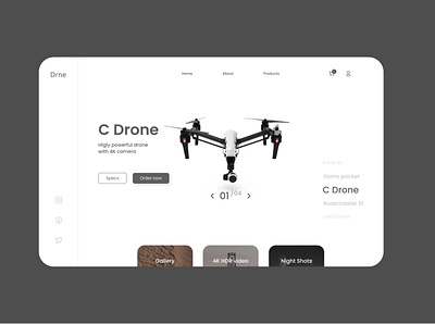 Drone web landing page design drone webpage drone webpage landing page minimal ui ui design uidesign ux web design website website design