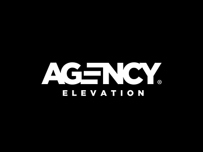 Agency Elevation Logo Design branding design illustration lineart logo modern negative space typography vector wordmark