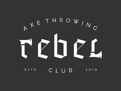 Rebel Axe Throwing Logo Design