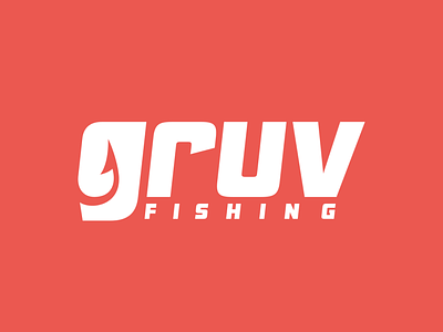 Gruv Fishing Logo branding design fishing g gruv hook illustration logo modern typography vector