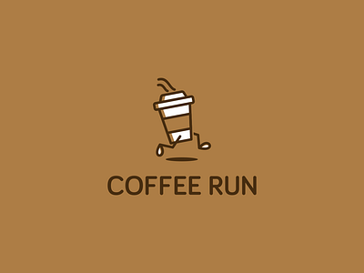 Coffeerun branding coffee design illustration lineart logo modern vector