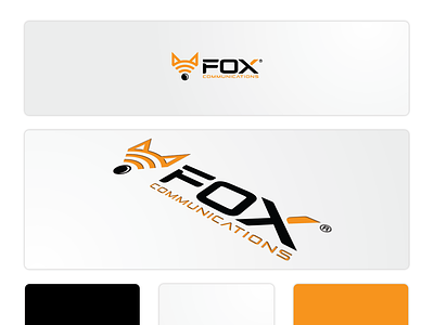 Fox Communications branding design fox illustration lineart logo modern vector wifi