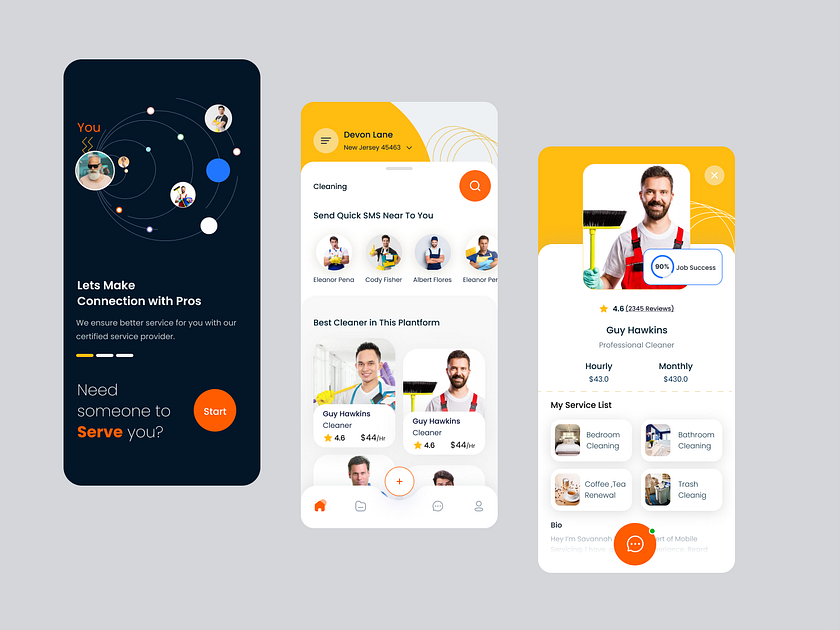 Home Service Mobile App by Sahed Kawser on Dribbble