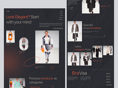 Fashion website: Landing Page