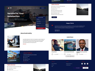Shipping Agency Website Re-Design design ui