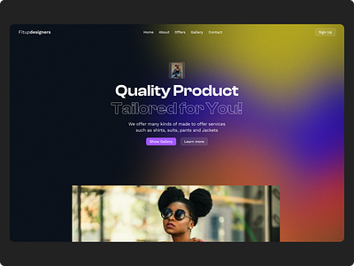 FitUp: Website Hero's Section 💻 ba branding design graphic design product design ui user interface ux