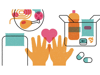 Helping others during the corona crisis charity corona coronavirus covid19 design flat food heart help icon illustration illustrator love quarantine texture vector