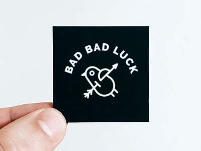 BAD BAD LUCK logo arrow bird brand icon line logo minimal