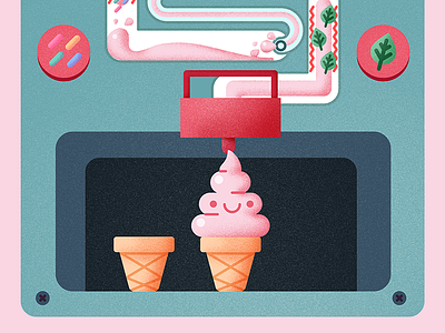 Ice cream machine infographic