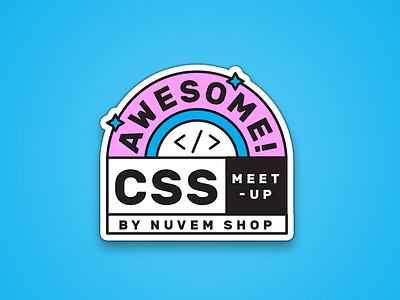 Sticker awesome css event logo meetup sticker