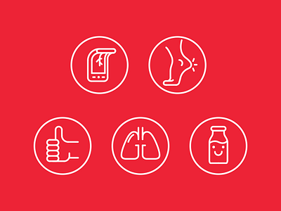 Men's Health US icons app design flat foot geometric health icon illustration illustrator iphone like line logo magazine milk minimal mobile print ui vector
