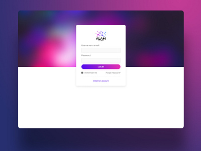 Clean Login Form UI clean corporate creative dailyui design figma form gradient grid login minimalist purple space ui ux web