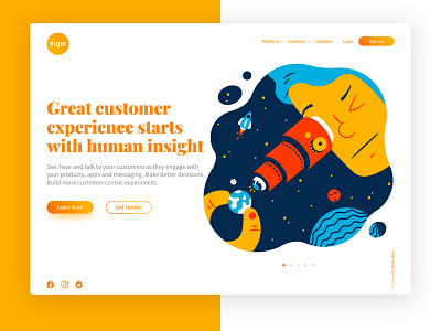 Creative Landing Page Web UI clean creative dailyui design figma grid illustration landing minimalist page space ui ux web white