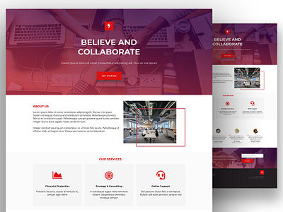 Believe And Collaborate clean design figma mockup prototype responsive ui ux website xd