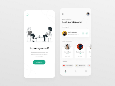 Psychologist meeting App UI 2020 app design inspiration interface minimal mobile mobile app mobile app design mobile design mobile designer mobileapp mobileappdesign mobileapplication mobiledesign mobileinspiration mobiletrends mobileui mobileux uimobile