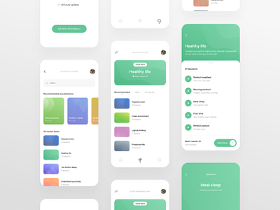 Visualife - Visualization App UI 2020 app design design flat inspiration interface minimal mobile mobile app mobile design mobile trends mobile ui mobileinspiration mobiletrends mobileui trending uidesign uiinspiration uitrends uiuxdesign