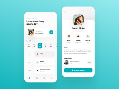 Remote Teaching App UI by Michael Filipiuk on Dribbble