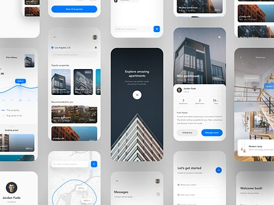 Apartment Rental App UI - Full Project 2020 app design design flat inspiration interface minimal mobile mobile app mobile design mobile trends mobile ui mobileinspiration mobiletrends mobileui trending uidesign uiinspiration uitrends uiuxdesign