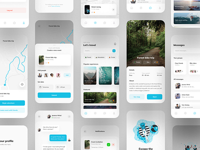 Experiences App UI - Full Project 2020 app design design flat inspiration interface minimal mobile mobile app mobile design mobile trends mobile ui mobileinspiration mobiletrends mobileui trending uidesign uiinspiration uitrends uiuxdesign