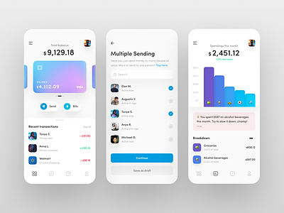 Mobile Bank App UI