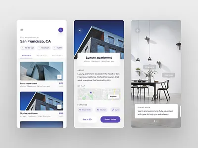 Apartment Rental App UI app design design fireart fireartstudio flat inspiration interface minimal mobile mobile app mobile design mobile ui mobileinspiration mobiletrends mobileui trending uidesign uiinspiration uitrends uiuxdesign