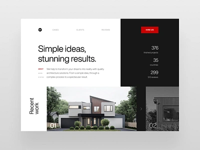 Architecture Agency Landing Page app design design fireart fireartstudio flat inspiration interface minimal mobile mobile app mobile design mobile ui mobileinspiration mobiletrends mobileui uidesign uiinspiration uitrends uiuxdesign webdesign