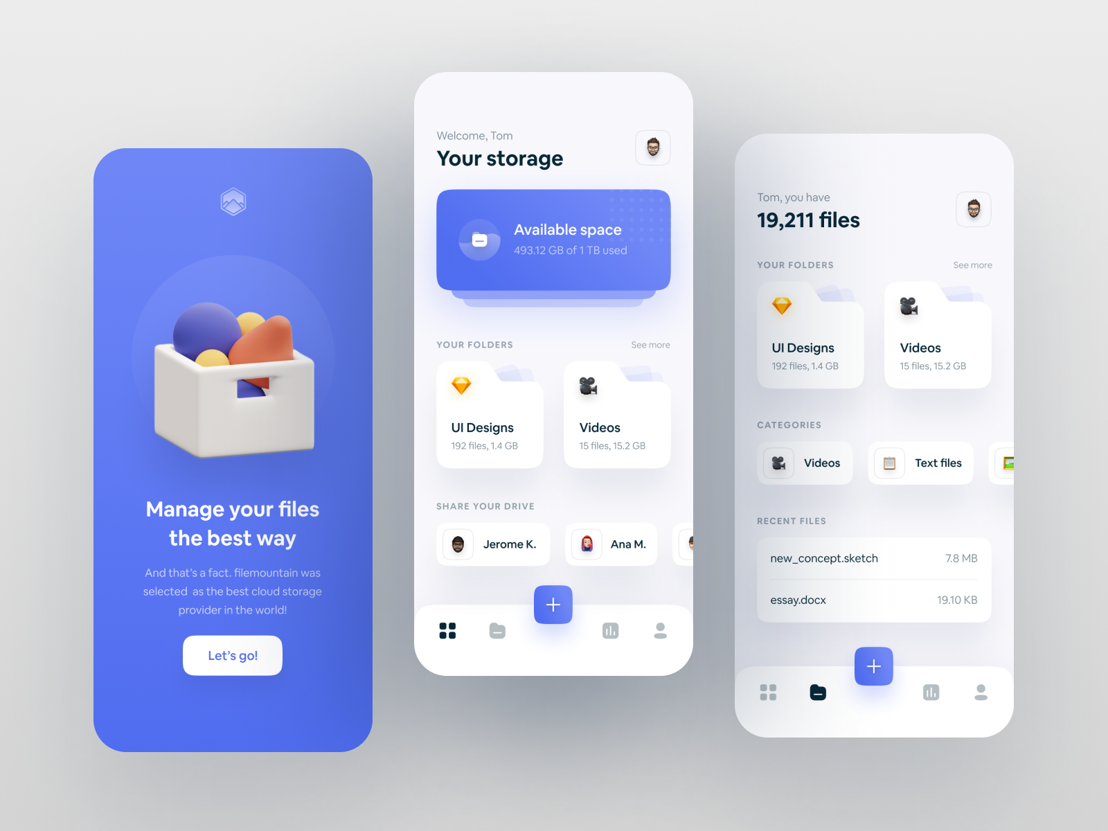 File Manager App UI by Michael Filipiuk for Fireart Studio on Dribbble