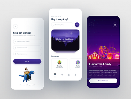 Experience App UI by Michael Filipiuk for Fireart Studio on Dribbble