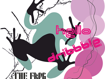 Hello Dribble design illustration vector