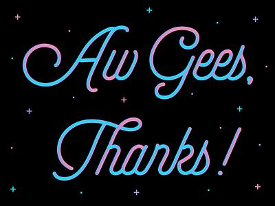 Hello World! gee thanks illustrator minimal space spacey thanks type typographic vector