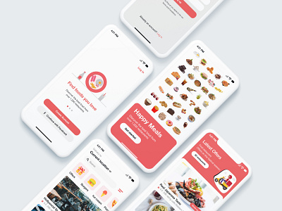 Food App app app design branding burger ordering app burger ordering mockups design food app food ios design food mockups food screen ui website design