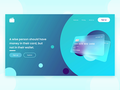 Credit and Debit card landing page