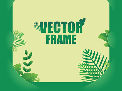 Green Frame frame art gree frame leaves vector