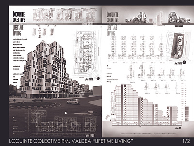Collective Housing archicad architectural design architecture artlantis building design photoshop romania