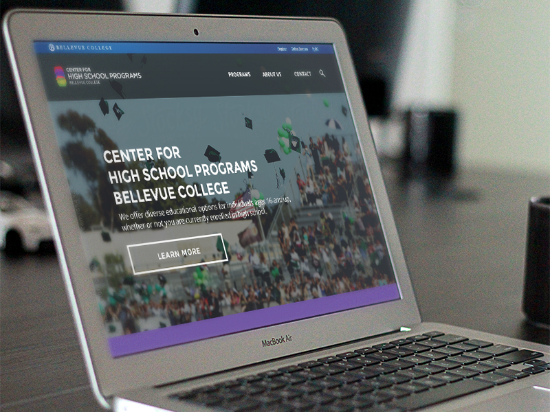 Bellevue College High School Programs Landing Page by Dwight Battle on