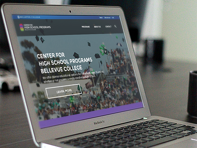 Bellevue College High School Programs Landing Page web design ui