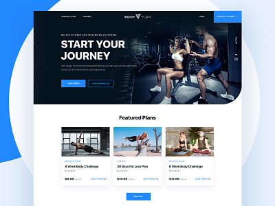 Fitness brand website redesign | UI UX