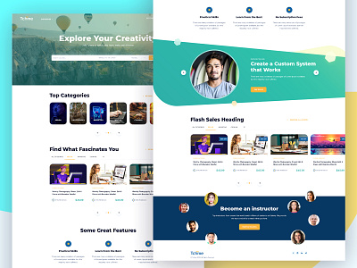 Online Classes Website | Tchme UI UX abstract concept ui dribbble dribbble invitation education latest minimal modern online online class shape trending ui design video web web design website website concept website design webui