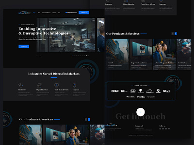 Black theme web UI design