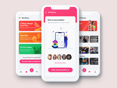 Fitness & Calorie Mobile app UI