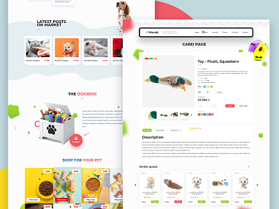 Pet Store Website UI/UX abstract clean colorful creative design creative ui cute design dog dog breed ecommerce latest pet pet store petstore ui design ui ux web web ui website design website landing page